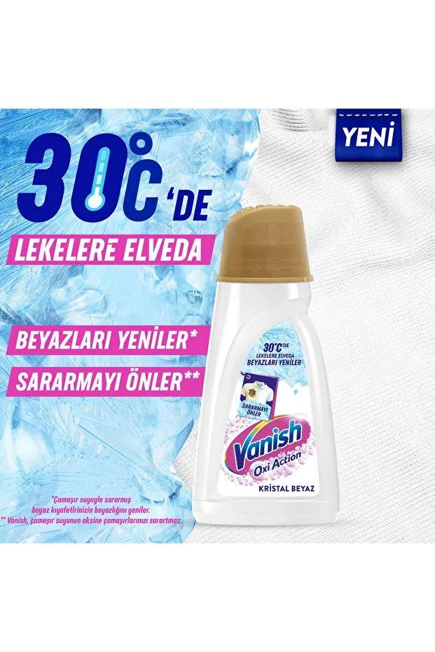 Oxi Action Multipower Kristal Beyazlar İçin Sıvı Deterjan Güçlendirici ve Leke Çıkarıcı 1000 ml - 3