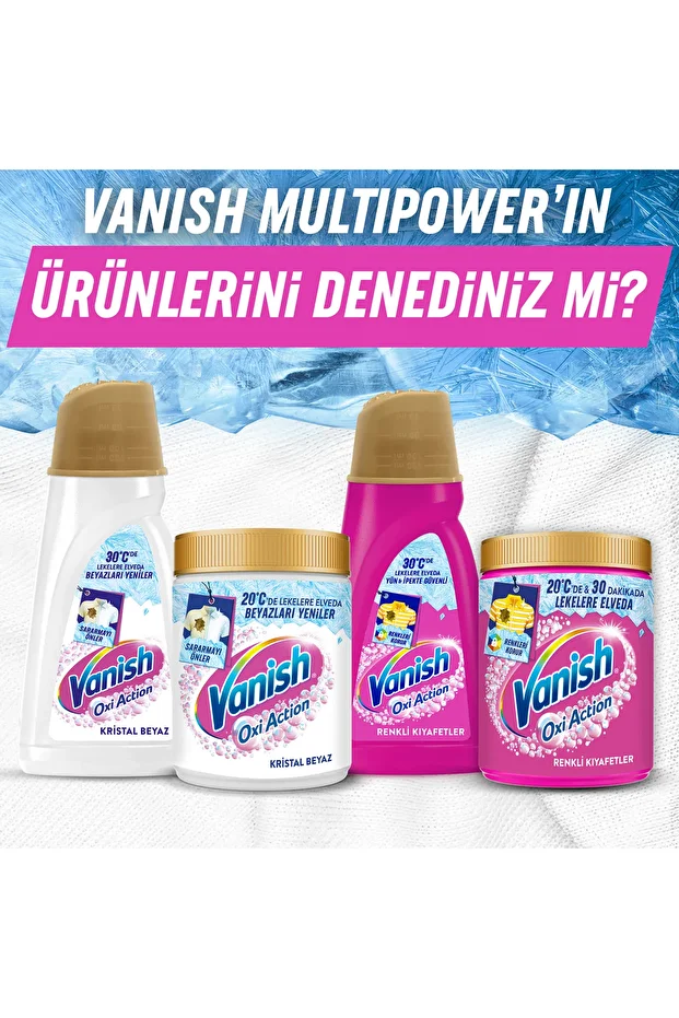Oxi Action Multipower Kristal Beyazlar İçin Sıvı Deterjan Güçlendirici ve Leke Çıkarıcı 1000 ml - 8