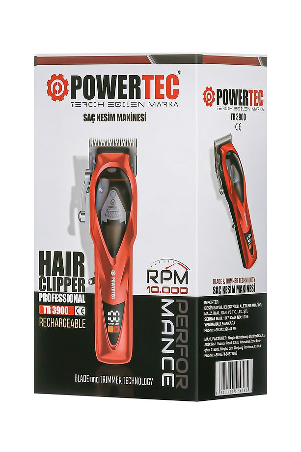 TR-3900 Profesyonel Usb Şarjlı Saç Sakal Tıraş Makinesi Yüksek Devir 10.000 RPM - 4