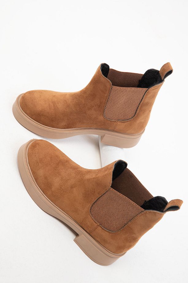 Taba Süet Kadın Bot & Bootie 18371 - 1