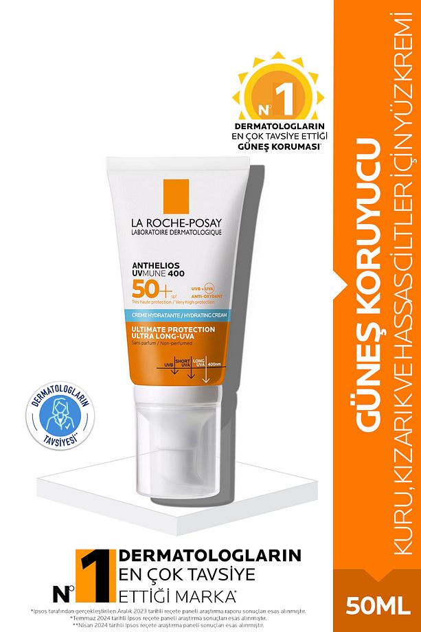 Anthelios Uvmune Spf 50 Hassas Ciltler Için Yüksek Korumalı Yüz Güneş Kremi - 1