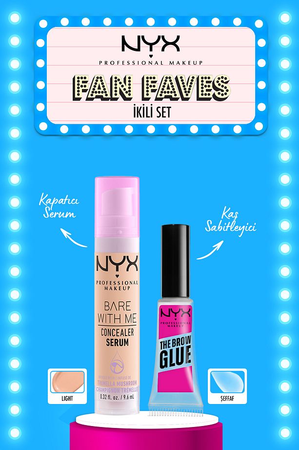 Bare With Me Kapatıcı Serum 02 Light & The Brow Glue Instant Brow Styler - Kaş Sabitleyici Maskara - 1