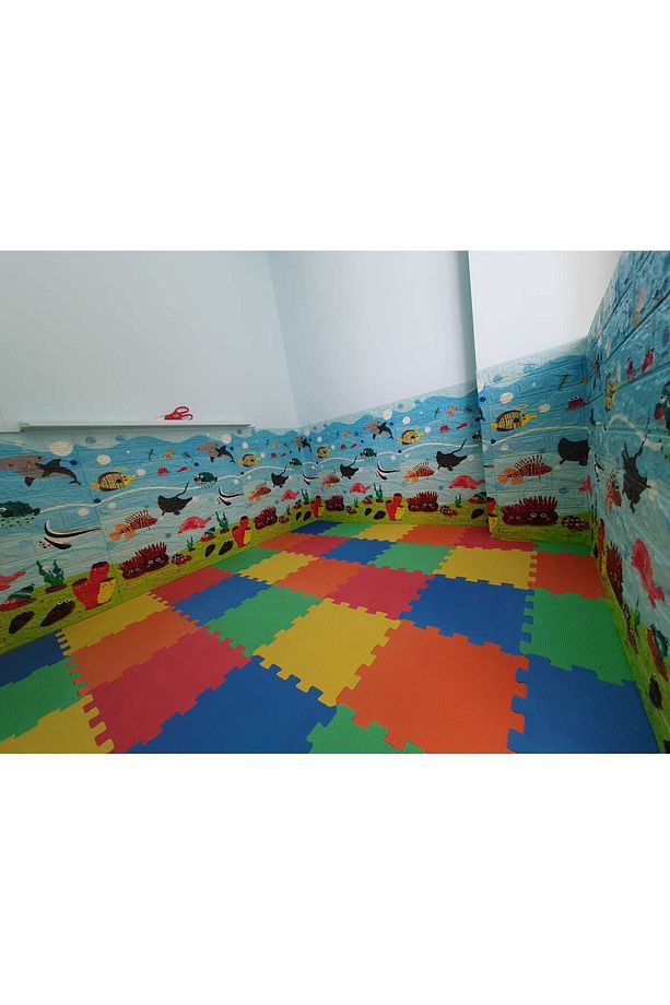 70x77cm (0,53m2) Kendinden Yapışkanlı Çocuk Odası Esnek Sünger Duvar Paneli - 8