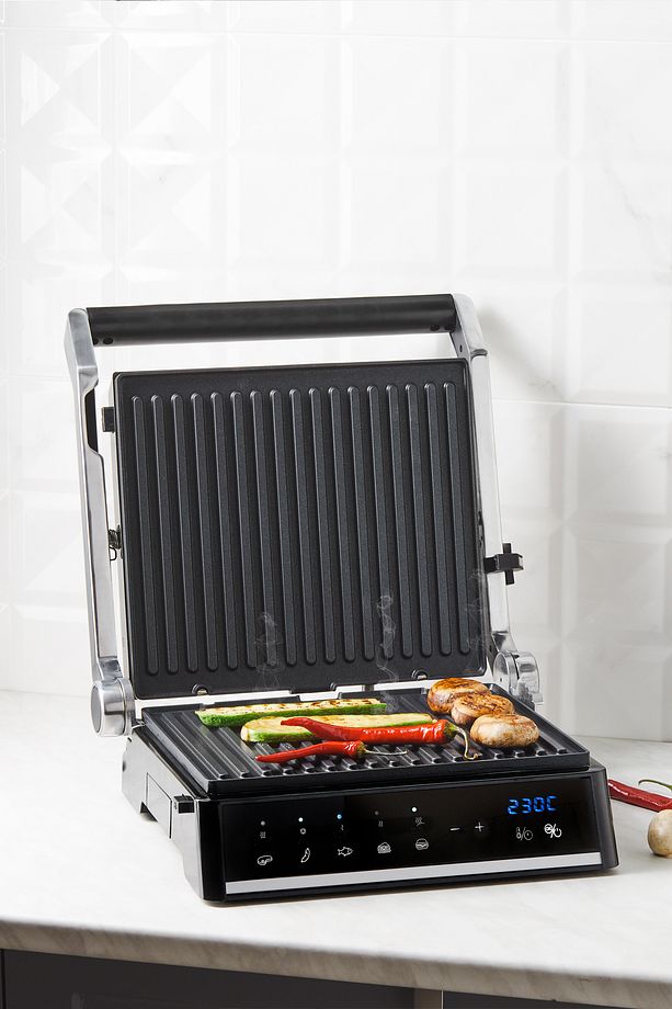 Grilliant 1341h Inox Gövdeli, Döküm Plakalı, 5 Programlı, Led Ekranlı Tost Ve Izgara Makinesi - 2