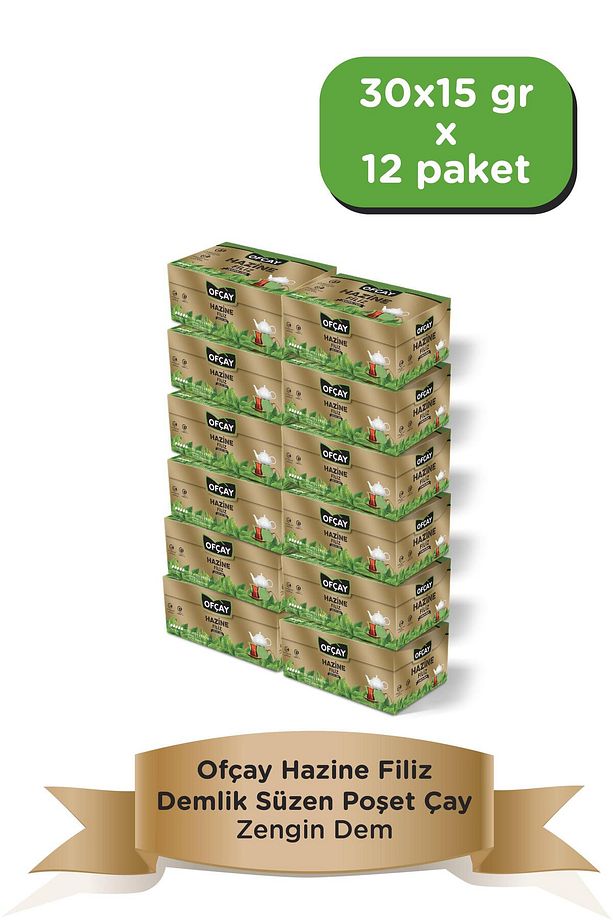 Hazine Zengindem 30 X 15gr Demlik Poşet Çay X 12 Adet - 1