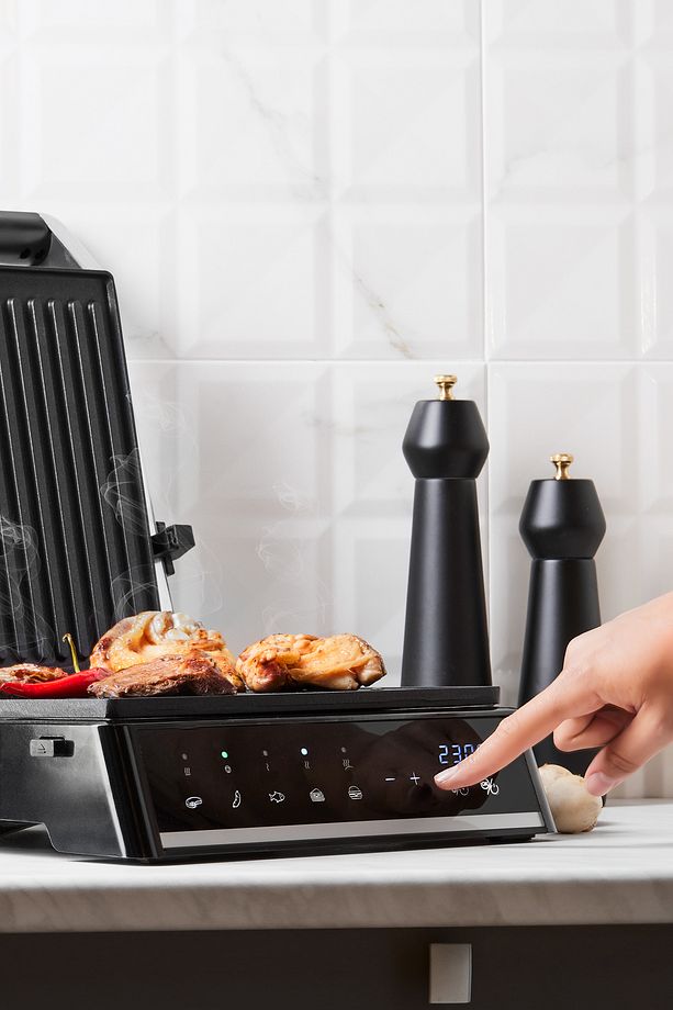 Grilliant 1341h Inox Gövdeli, Döküm Plakalı, 5 Programlı, Led Ekranlı Tost Ve Izgara Makinesi - 5