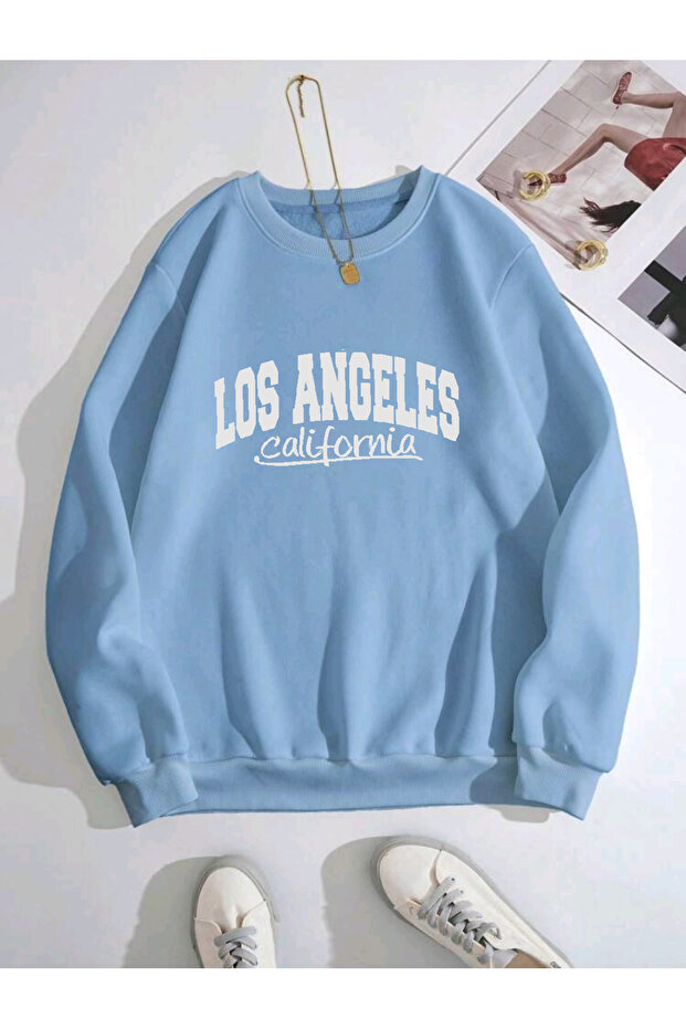 Los Angeles California New Oversize Fit Crew Neck Sweatshirt
