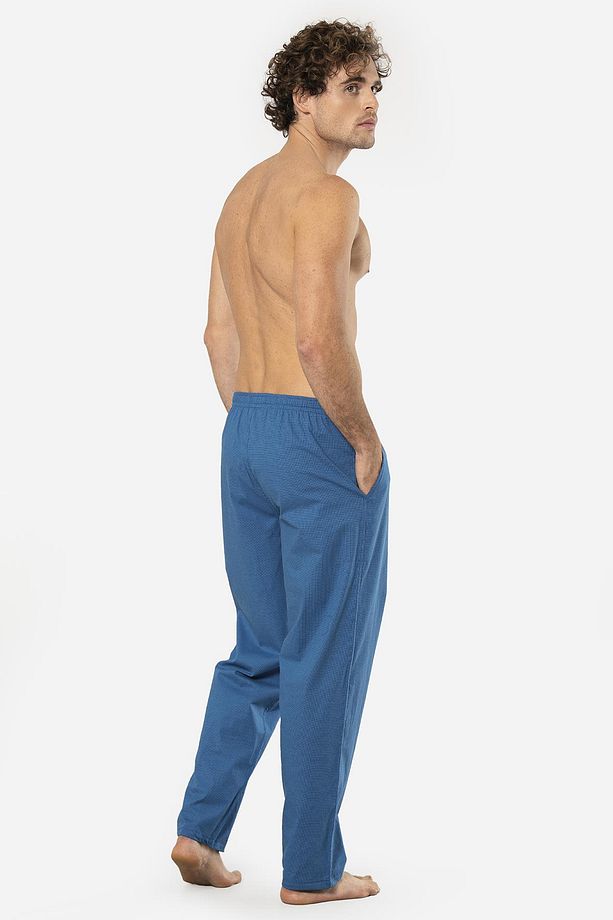 Ekoseli Erkek Tek Alt Pijama, Cep Detaylıdır, %95 pamuk %5 Likralı - 4