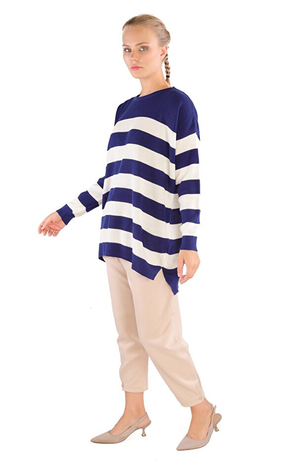 5380 موديل سترة مخططة برقبة دائرية - 6