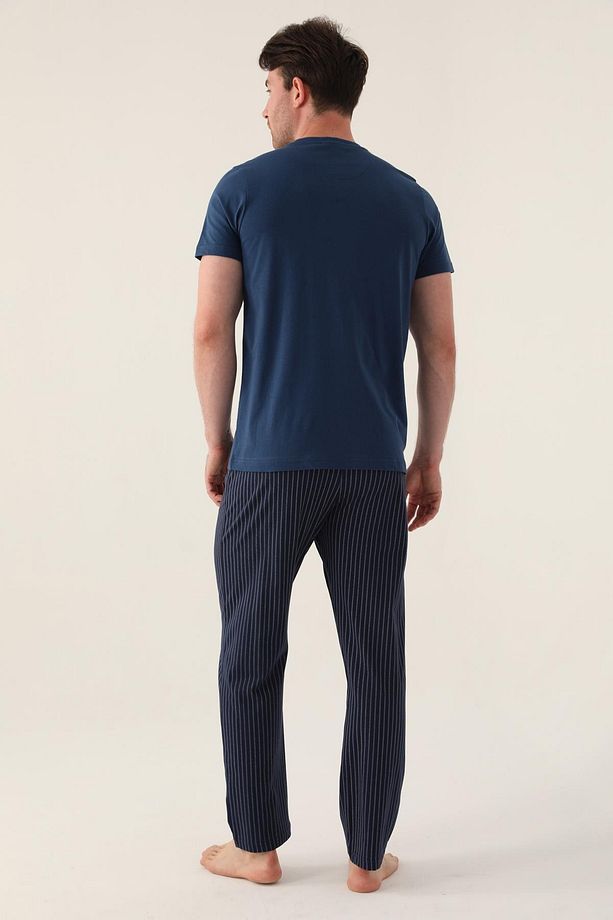 3'lü Yazlık Erkek Pijama Takımı, %100 Pamuk - 4