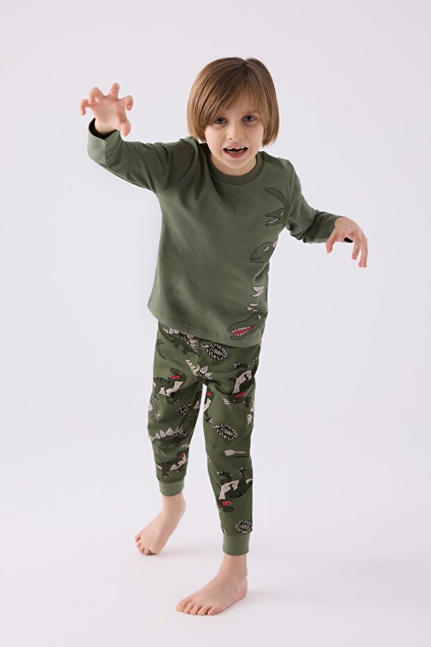 Boy's Pajama Set - Single Jersey Woven - 2