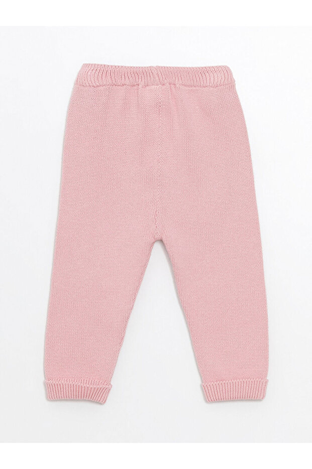 Bisiklet Yaka Uzun Kollu Desenli Kız Bebek Hırka ve Eşofman Altı - 7