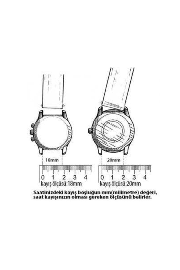 Greyzi Deri Fosil & Her Saate Uygun Saat Kordonu 24 mm  koyu kahve - 4