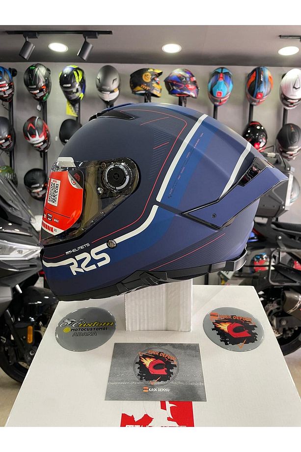Thunder 4 SV R2S Full Face Mavi Kapalı Kask - 4