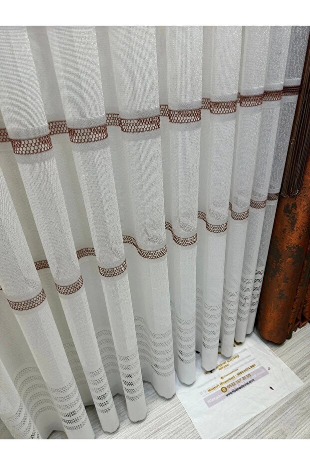 Nivemeshome Letonya 1/3 Sık Pileli Örme Tül Perde Apm - 3