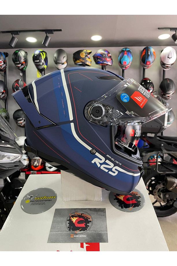 Thunder 4 SV R2S Full Face Mavi Kapalı Kask - 2