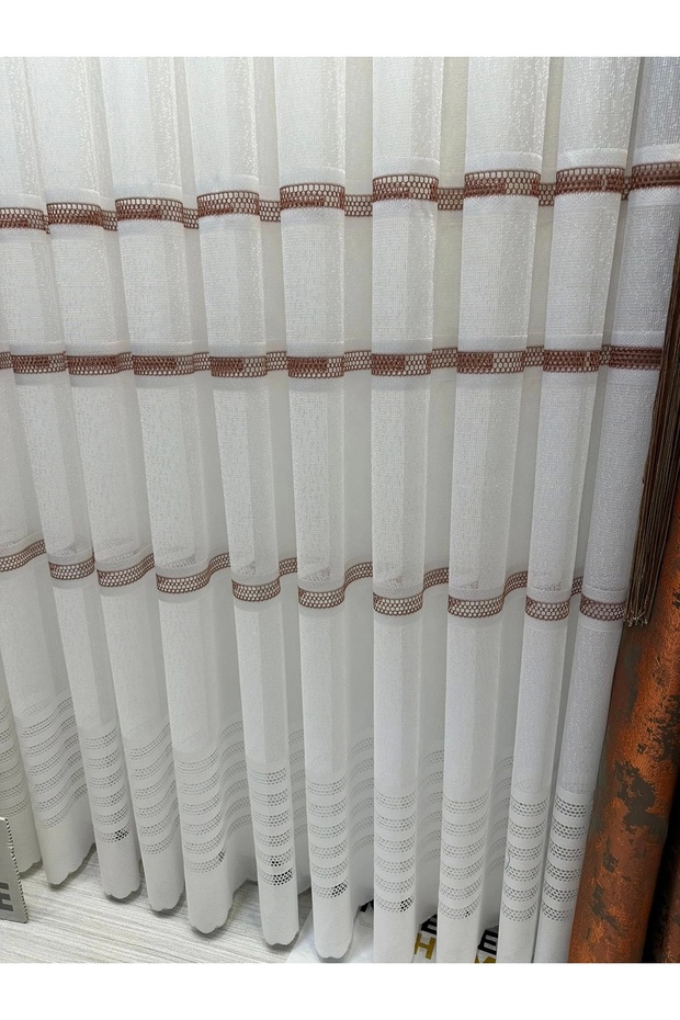 Nivemeshome Letonya 1/3 Sık Pileli Örme Tül Perde Apm - 6