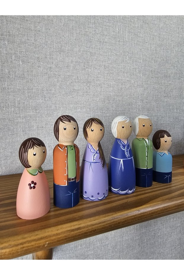 Mesu 6-Piece Special Design - Wooden Dolls and Waldorf Montessori Toys