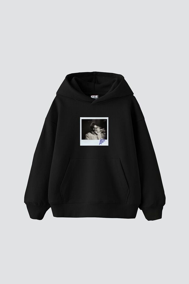 Asap Rocky Printed Oversize Unisex Premium Black Hoodie