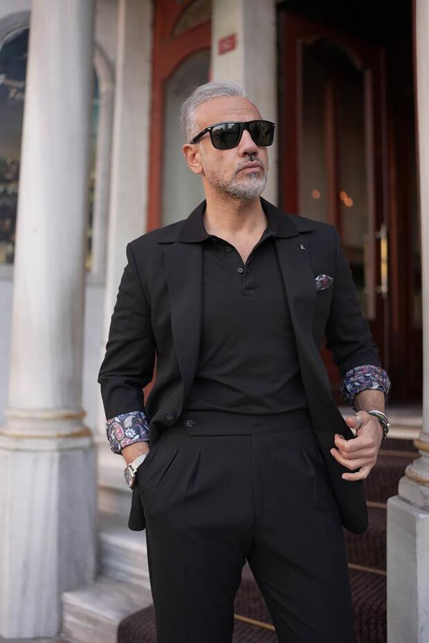 İSPANYOL YAKA TORBA CEP TAKIM ELBİSE - 1