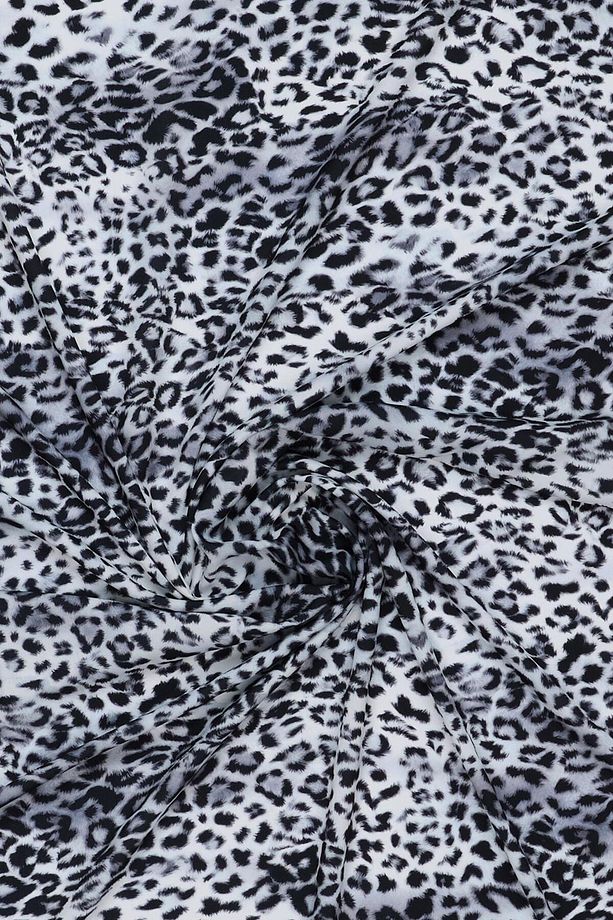 Daily Print Şal Black Leopard Desenli - 7