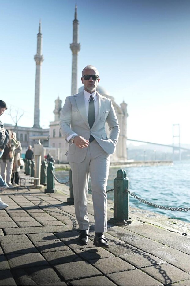 İSPANYOL YAKA SAFARİ TAKIM ELBİSE - 1