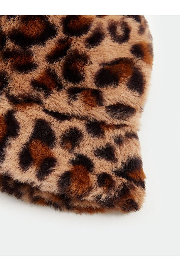 LCW ACCESSORIES Baskılı Leopar Desenli Kadın Bucket Şapka - 3