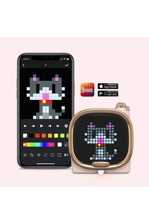 Zooe Pembe Uyarlanabilir Piksel Ekranlı Bluetooth Hoparlör-led Dekor - 9