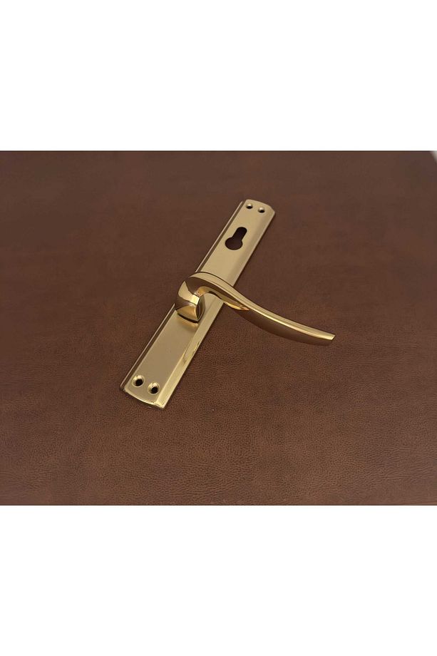 Özen Trim Titanyum Lüx Aynalı Yale Çelik Kapı Kolu Sol Basar Tek Yön - 3