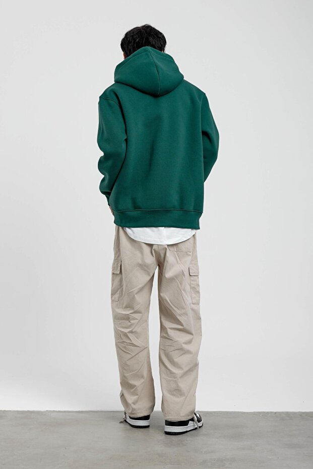 Зелений капюшон Basic Шардон Світшот - 4