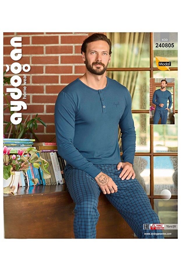 Male Modal Placket Aydoğan 240805 U.Sleeve Pj Tkm
