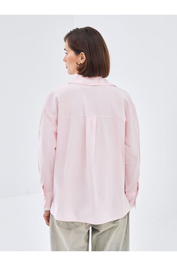 LCW Oversize Poplin Kadın Gömlek - 4