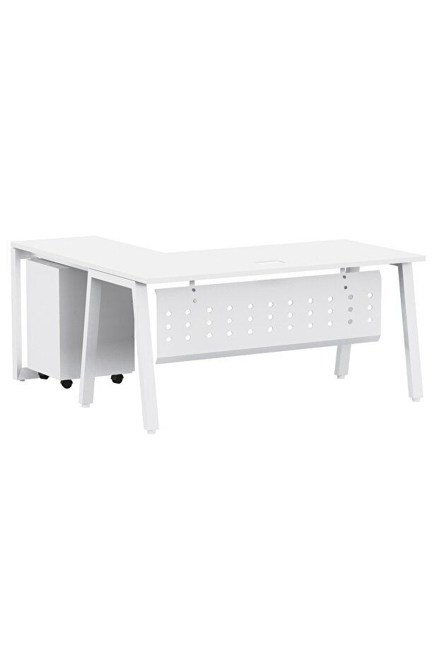 Bentuk 139-16L White Modern Workstation