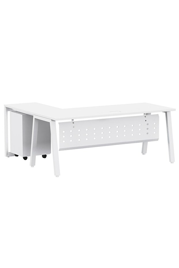 Bentuk 139-18L White Modern Workstation
