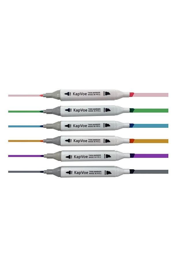 168’li Çift Uçlu Touch Marker Art Tasarım Kurecolor Twin Marker Kalem Seti Taşınabilir Çanta İthal - 4