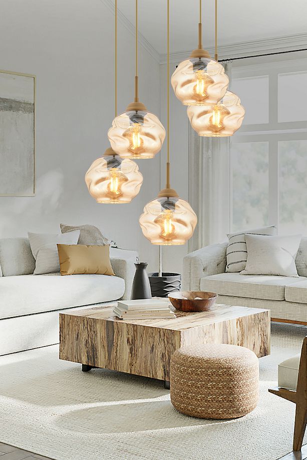Darko 5Li Yuvarlak Eskitme Modern Sarkıt Oturma Odası Salon Sarkıt Avize - 1