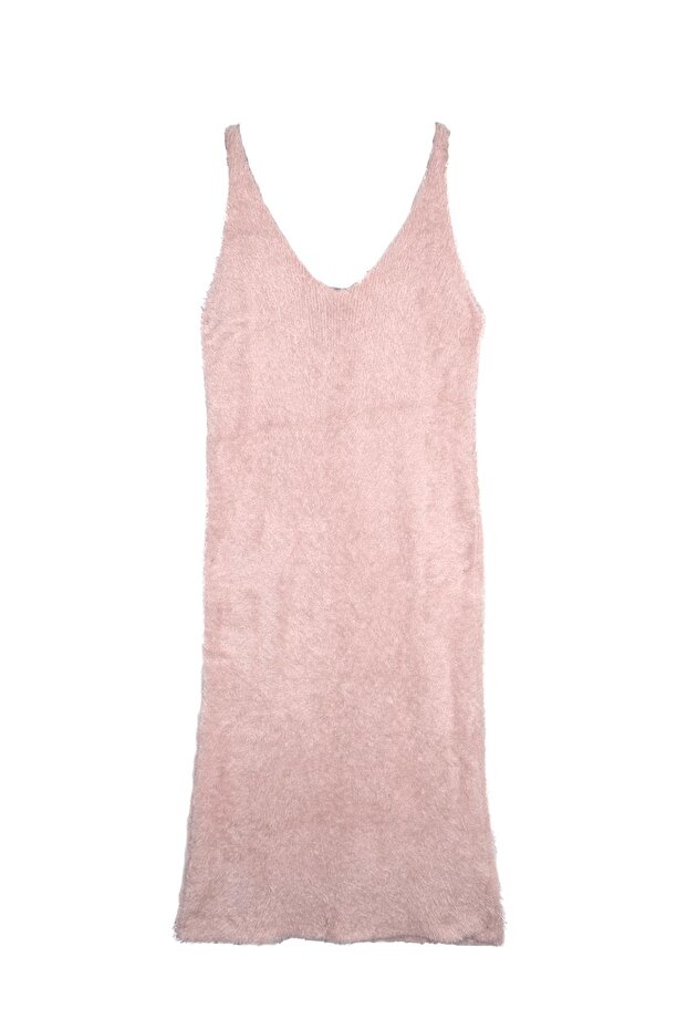 Pembe Triko Elbise - 6