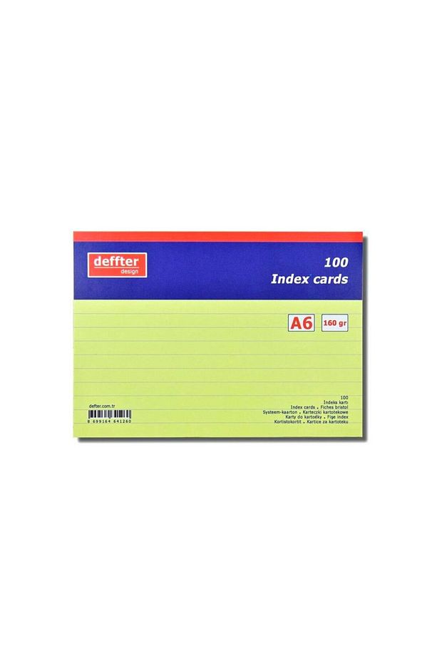 A6 Sarı Çizgili Index Kartı - 1
