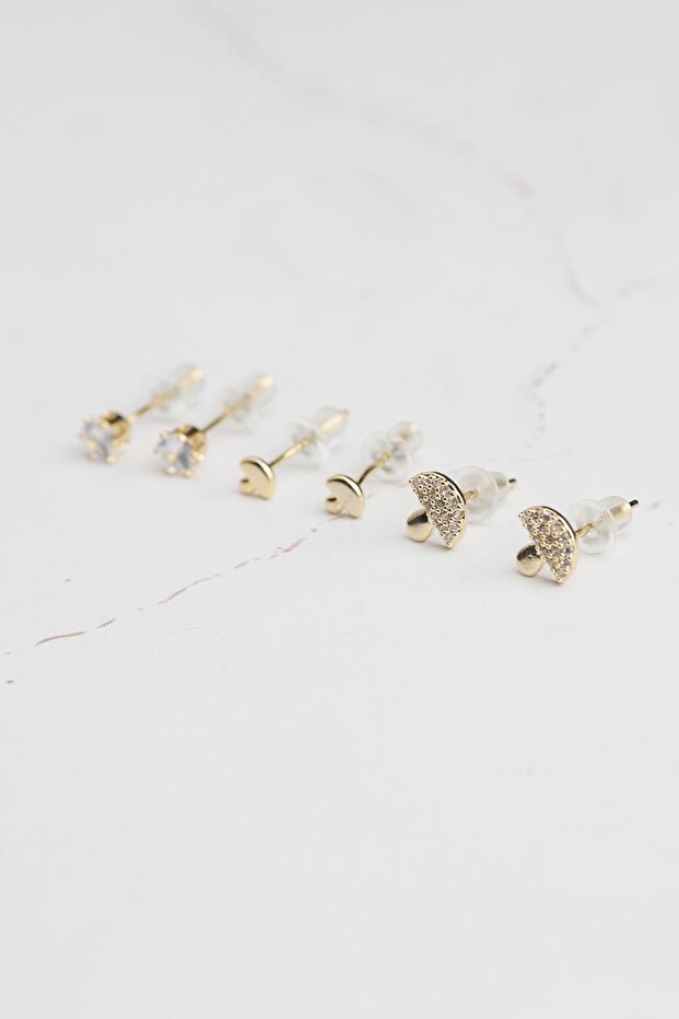 Minimal Çoklu Küpe Seti - 2