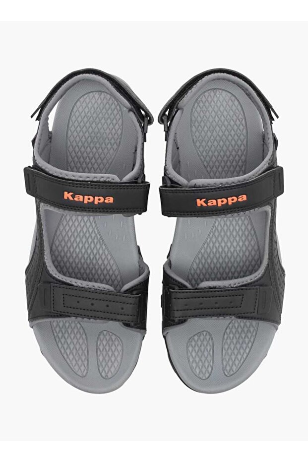 Men's Solid Sandals with Hook and Loop Closure - 1