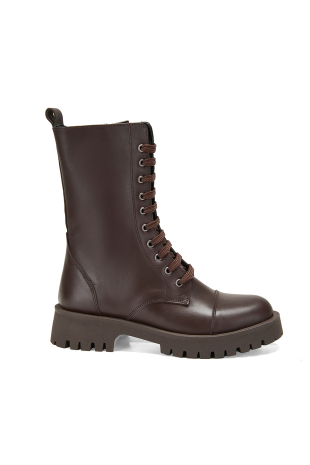 Kadın Kahve Deri Postal - 2