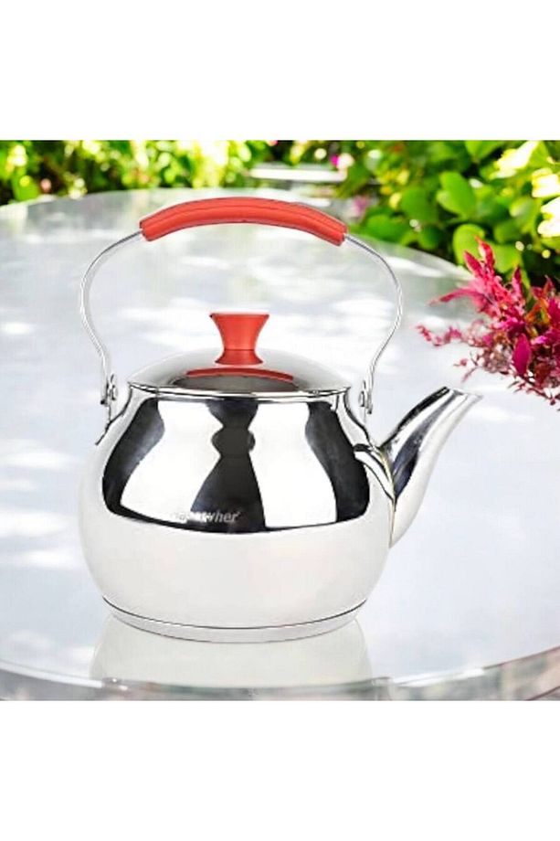 Paslanmaz Çelik Üstten Kulplu Kamp,Piknik,Soba Üstü,Çaydanlık Tek Çaydanlık 2 Numara - 8