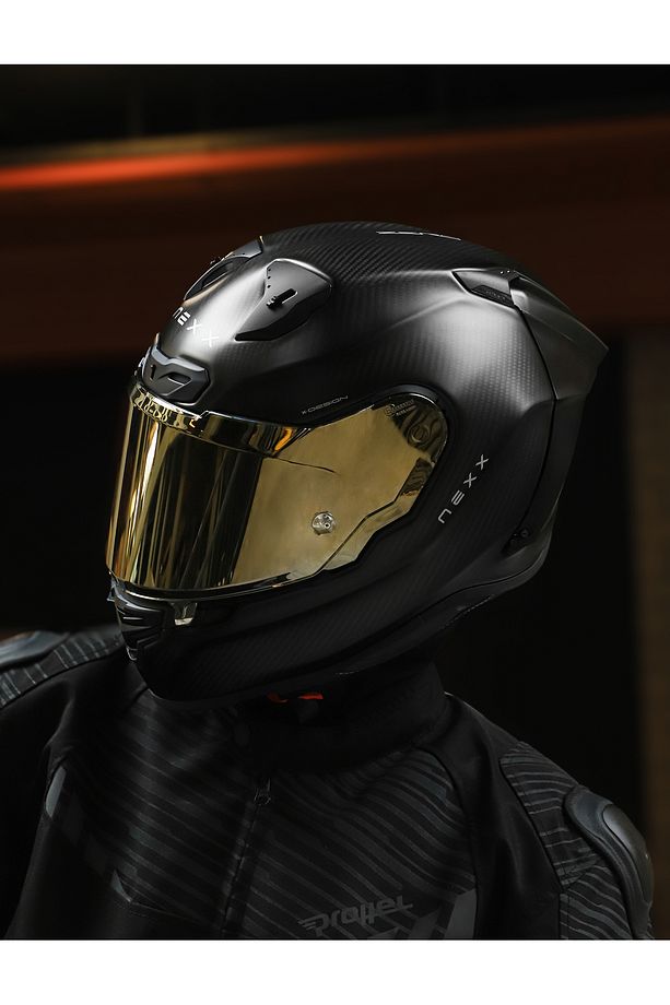 X.r3r Zero Pro 2 Mat Karbon-siyah Kask Sarı Camlı - 1