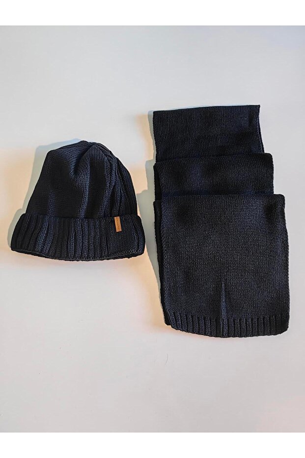 Watered Men's Scarf Beret 2-Piece Suit 23390-04-001