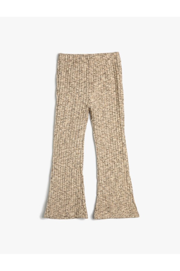 Spanish Leg Sweatpants Ribbed Waist Elastic