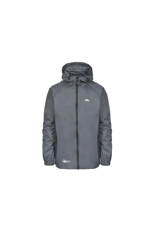 Qikpac Jacket - Unisex Packaway Unisex Gray Raincoat Unisex Raincoat Uajkrai10001