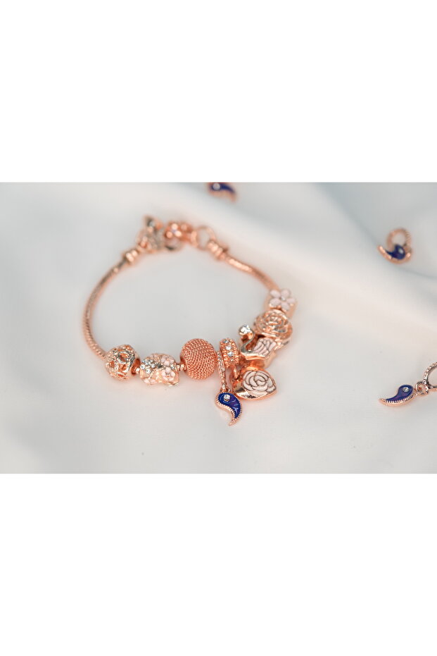 Evil Eye Bead Stainless Steel Charm