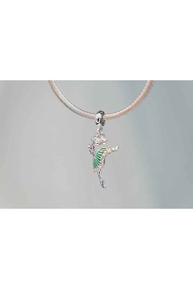 Ballerina Girl Stainless Steel Charm