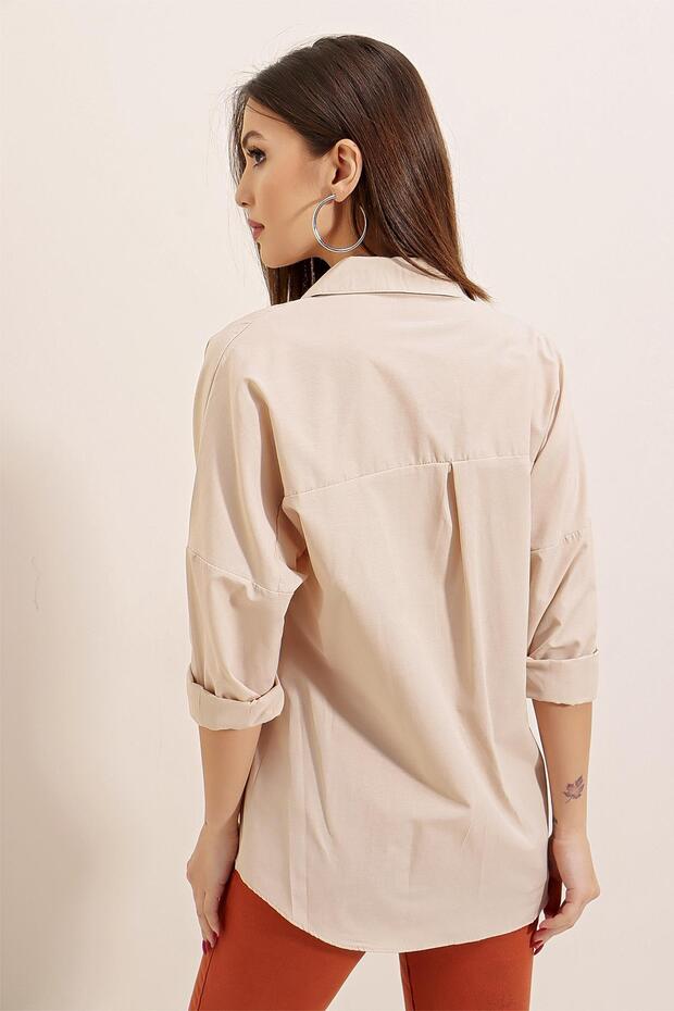 Long Oversize Basic Shirt - 5