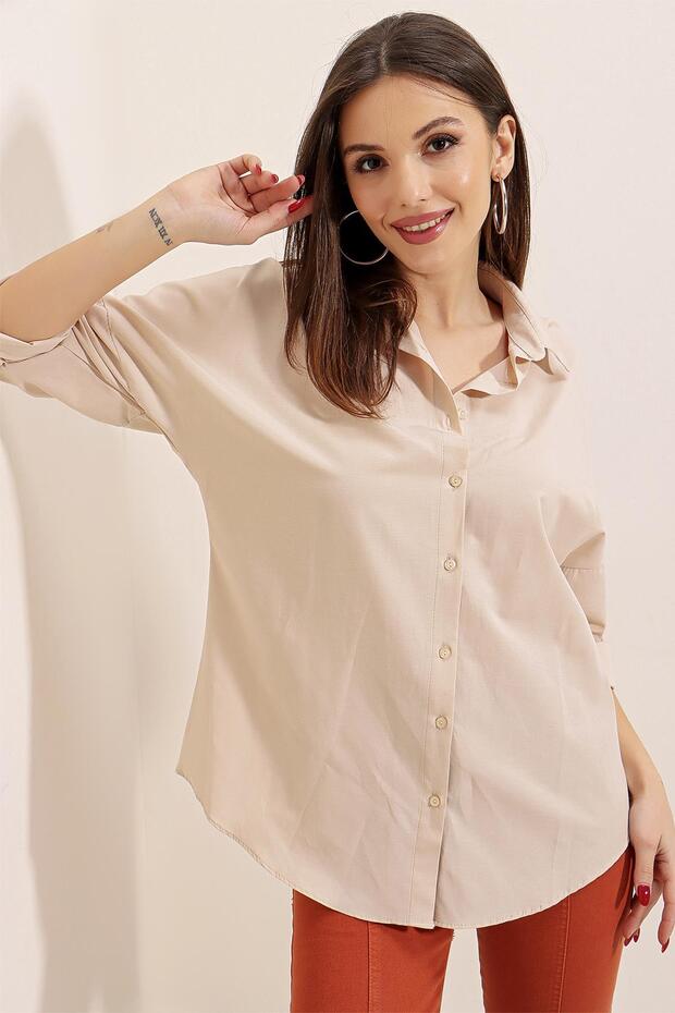 Long Oversize Basic Shirt - 1